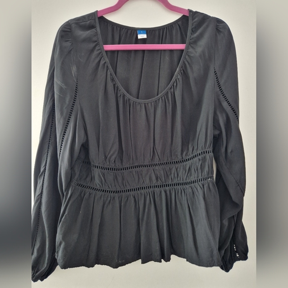 Old Navy Black Women's Peplum louse - Picture 1 of 6